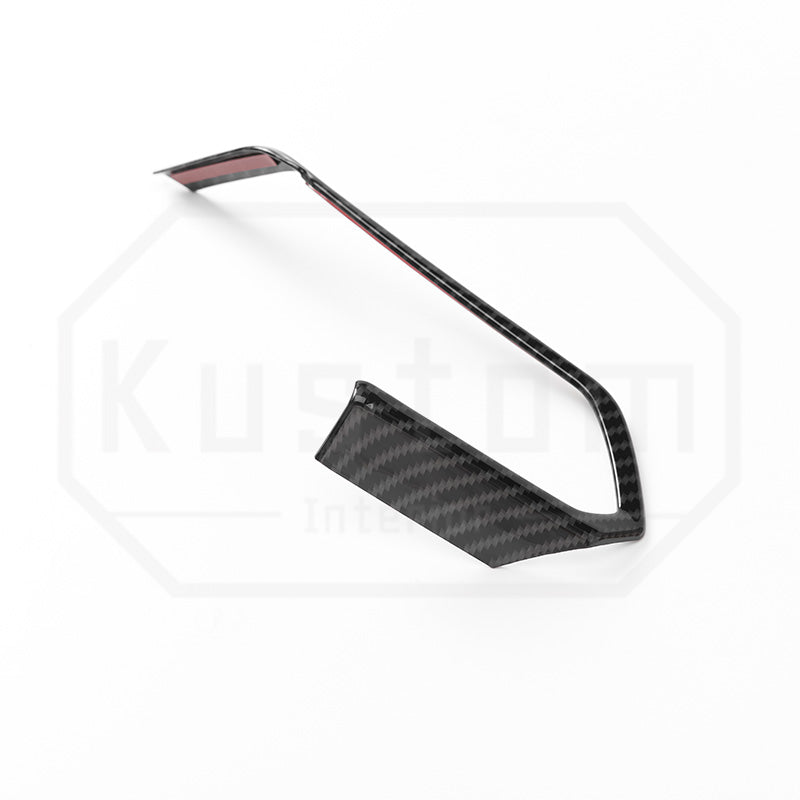 Corvette C8 Steering Wheel Side Trim - Hydro-Dipped Carbon Fiber