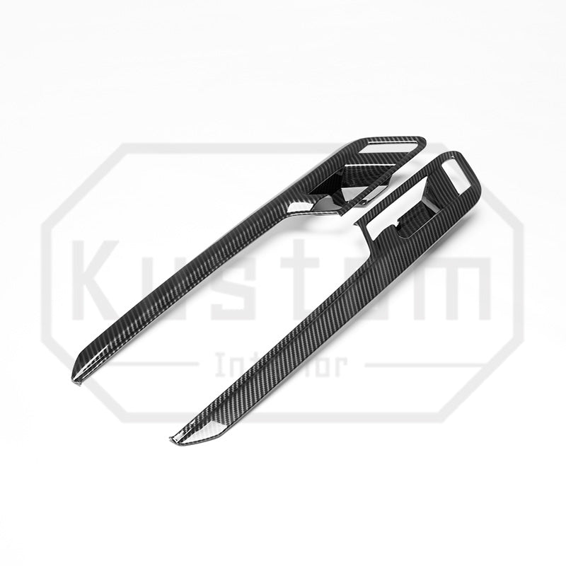 2022+ Chevrolet Silverado Interior Door Handle Trim - Hydro-Dipped Carbon Fiber