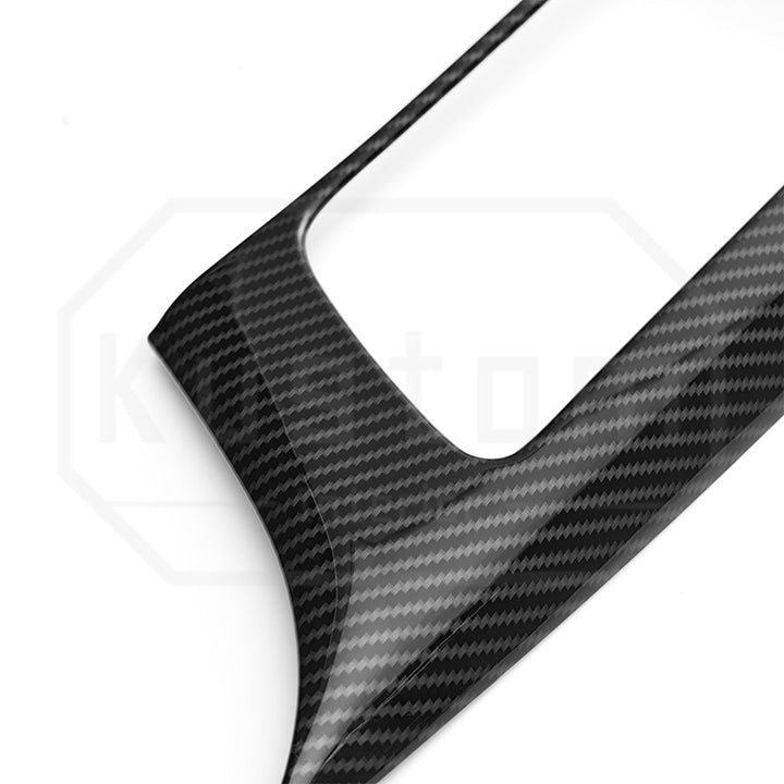 Corvette C7 Center Console Gear Shift Panel Trim - Hydro Dipped Carbon Fiber