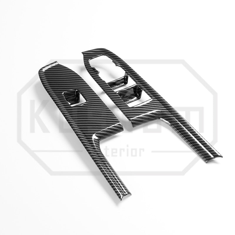 2022+ Chevrolet Silverado Window Switch Trim - Hydro-Dipped Carbon Fiber