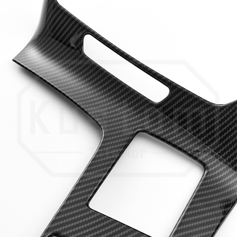 Corvette C7 Center Console Gear Shift Panel Trim - Hydro Dipped Carbon Fiber