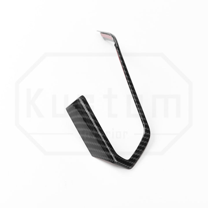 Corvette C8 Steering Wheel Side Trim - Hydro-Dipped Carbon Fiber