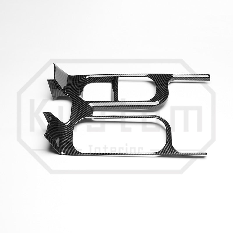 2022+ Chevrolet Silverado Shifter Surround Trim - Hydro-Dipped Carbon Fiber