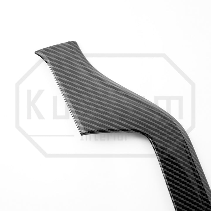 2022+ Chevrolet Silverado Center Dash Trim Strips - Hydro-Dipped Carbon Fiber
