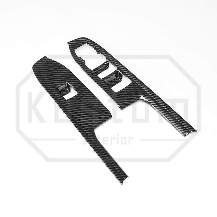 2022+ Chevrolet Silverado Window Switch Trim - Hydro-Dipped Carbon Fiber