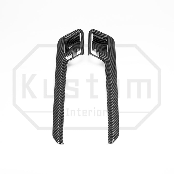 2022+ Chevrolet Silverado Interior Door Handle Trim - Hydro-Dipped Carbon Fiber