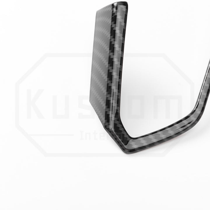 Corvette C8 Steering Wheel Side Trim - Hydro-Dipped Carbon Fiber