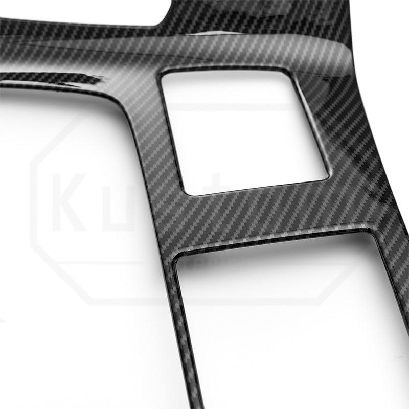 Corvette C7 Center Console Gear Shift Panel Trim - Hydro Dipped Carbon Fiber
