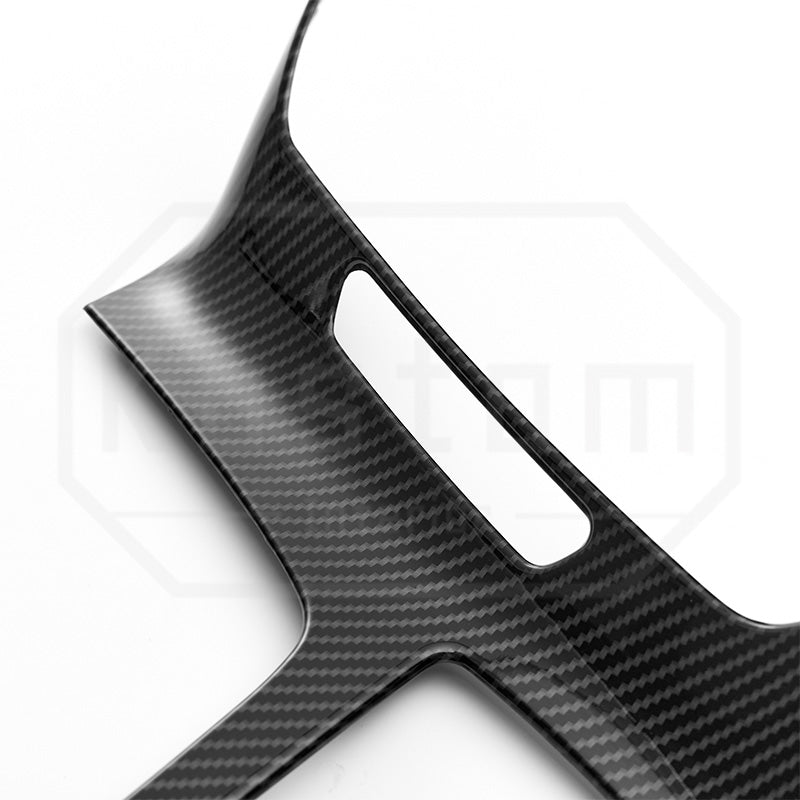 Corvette C7 Center Console Gear Shift Panel Trim - Hydro Dipped Carbon Fiber