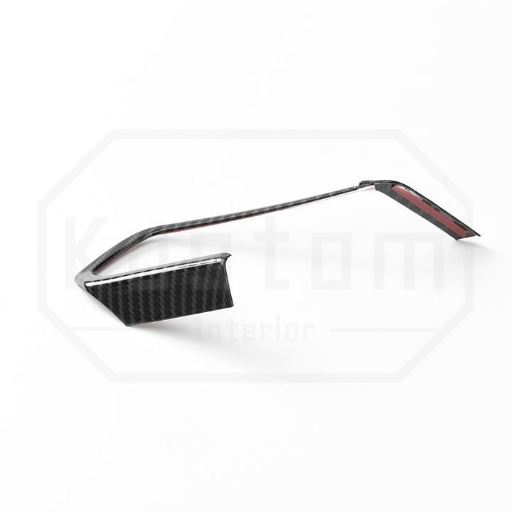 Corvette C8 Steering Wheel Side Trim - Hydro-Dipped Carbon Fiber