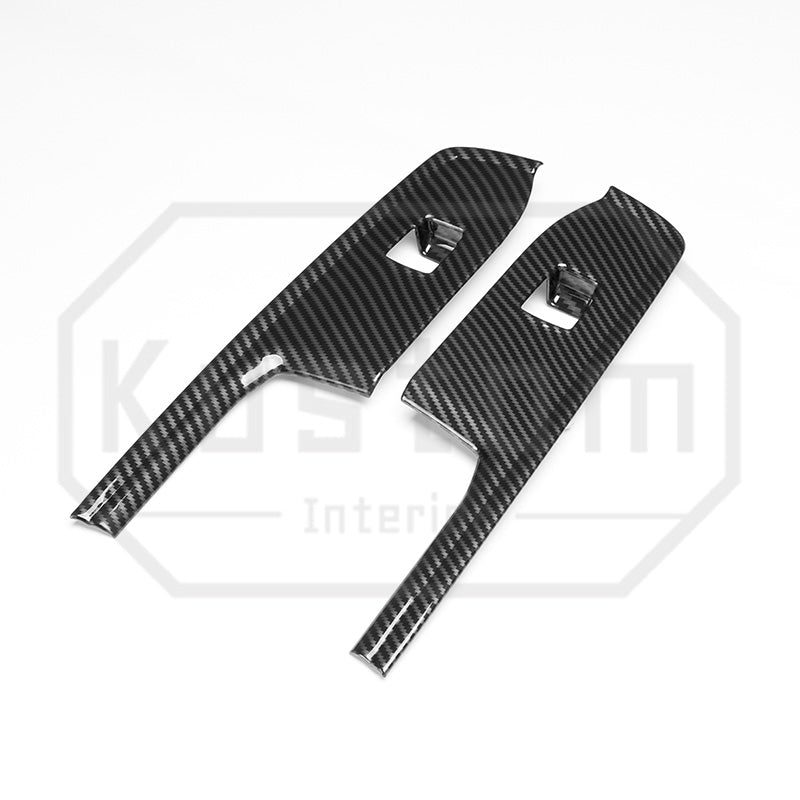 2022+ Chevrolet Silverado Window Switch Trim - Hydro-Dipped Carbon Fiber