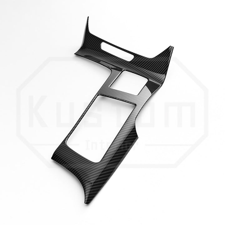 Corvette C7 Center Console Gear Shift Panel Trim - Hydro Dipped Carbon Fiber