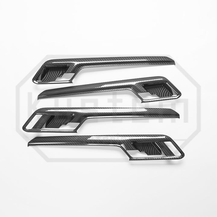 2022+ Chevrolet Silverado Interior Door Handle Trim - Hydro-Dipped Carbon Fiber