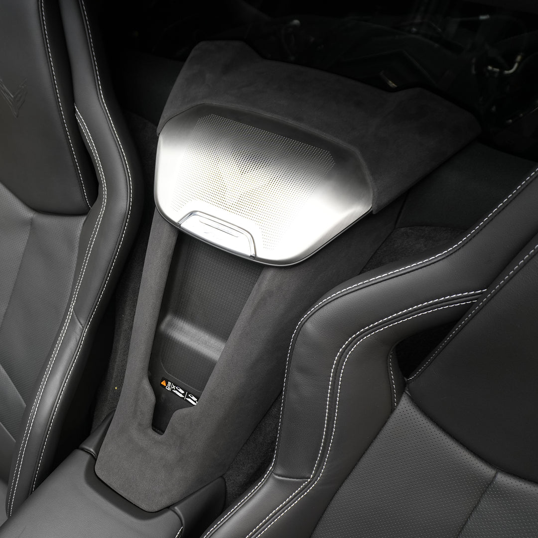 Corvette C8 Suede Leather Waterfall Speaker Upper Trim Cover
