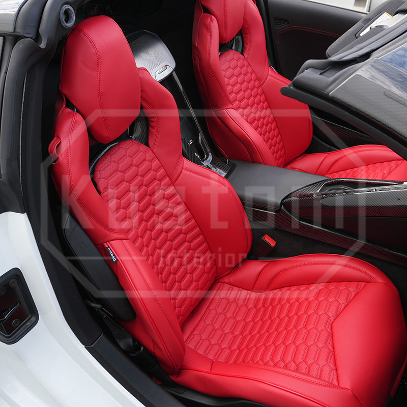 Corvette C8 Custom Leather GT2 Seat Cover (Custom Order)