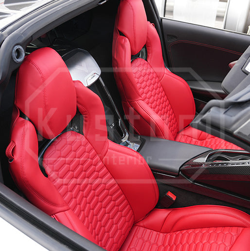 Corvette C8 Custom Leather GT2 Seat Cover (Custom Order)