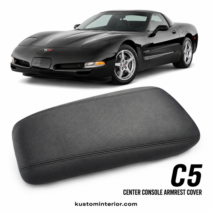Corvette C5 Center Console Lid Armrest Cover (Custom Order)