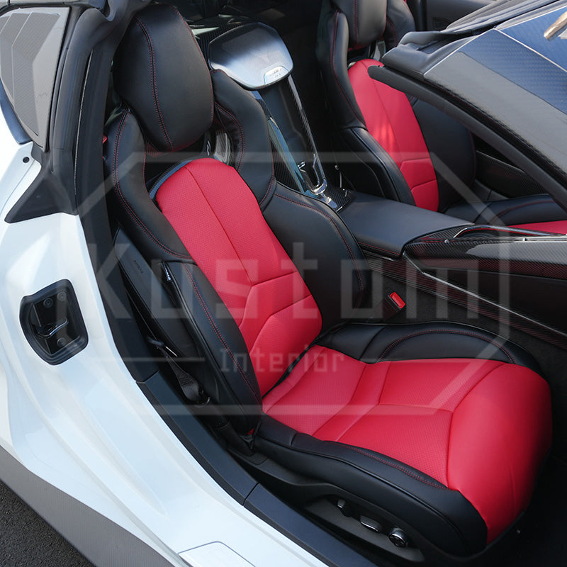 Corvette C8 Custom Leather GT2 Seat Cover (Custom Order)
