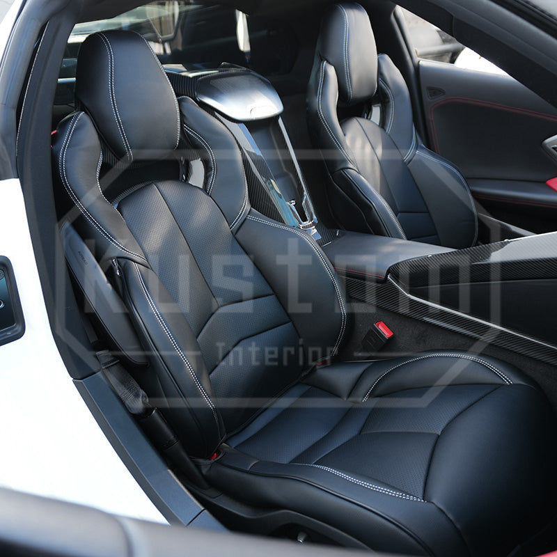 Corvette C8 Custom Leather GT2 Seat Cover (Custom Order)