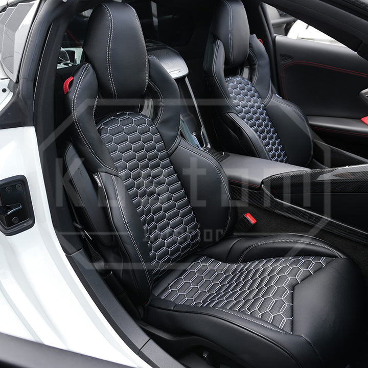 Corvette C8 Custom Leather GT2 Seat Cover (Custom Order)