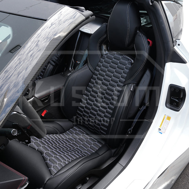 Corvette C8 Custom Leather GT2 Seat Cover (Custom Order)