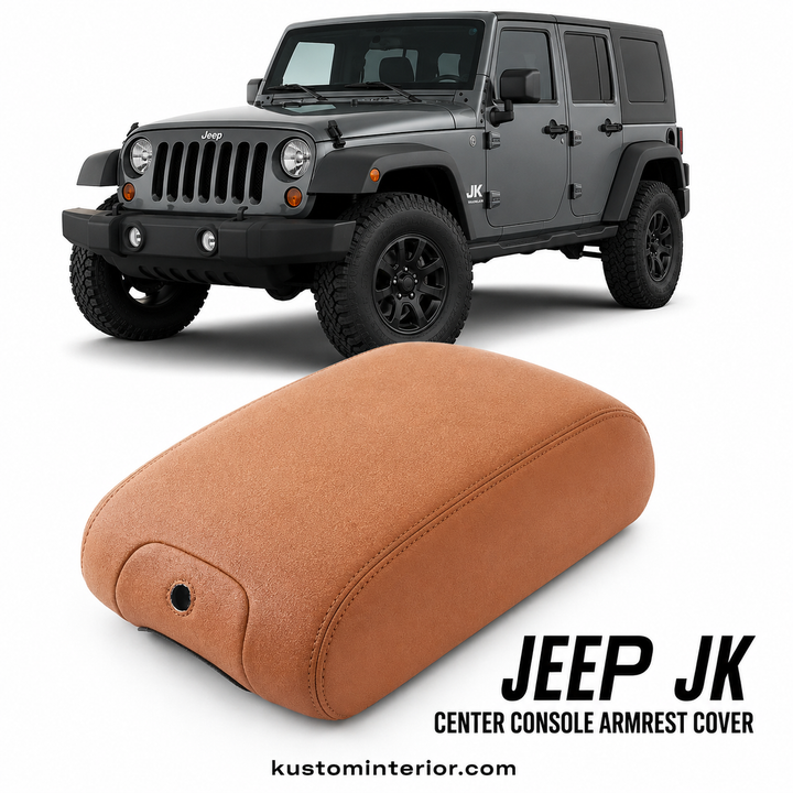 2013-17 Jeep Wrangler JK Center Console Lid Armrest Cover (Custom Order)