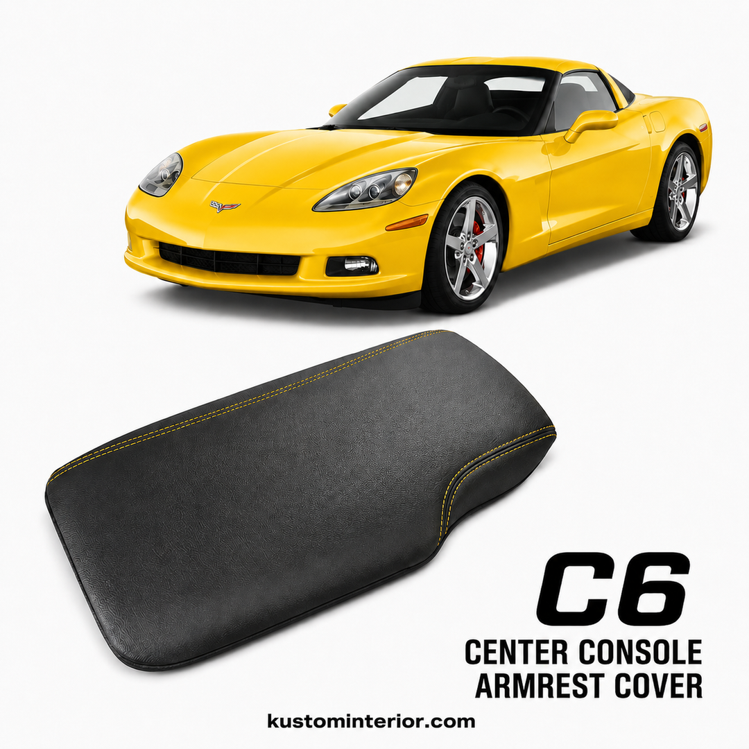 Corvette C6 Center Console Lid Armrest Cover (Custom Order)