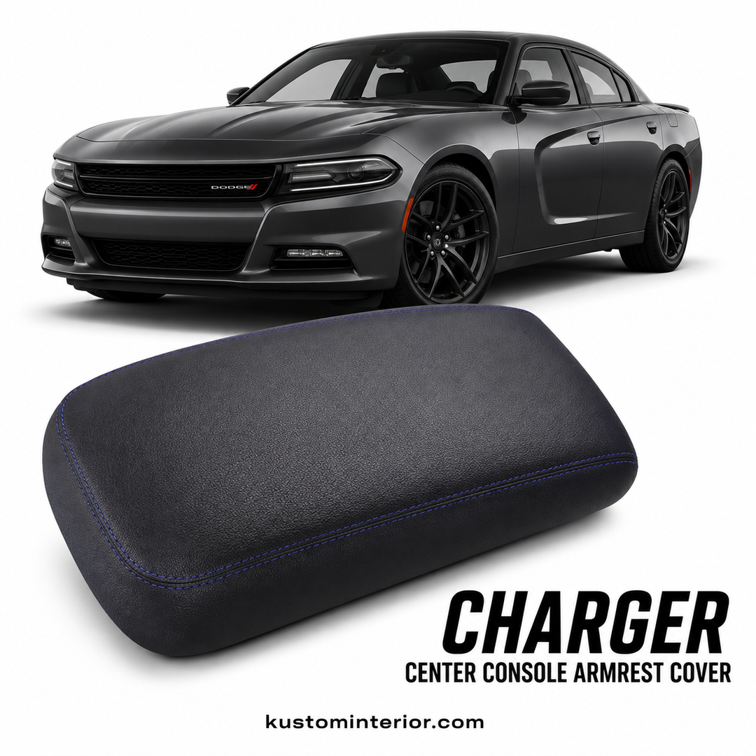 2015-23 Dodge Charger Center Console Lid Armrest Cover (Custom Order)