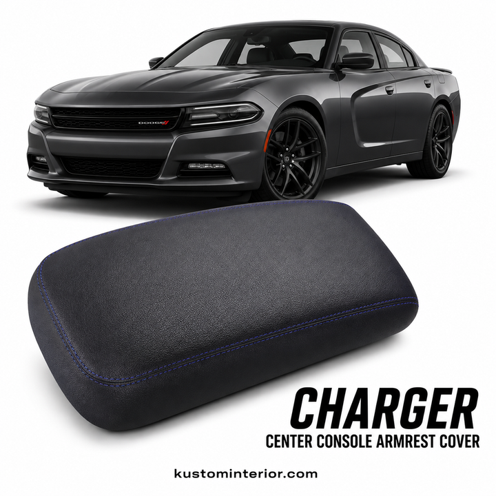 2015-23 Dodge Charger Center Console Lid Armrest Cover (Custom Order)
