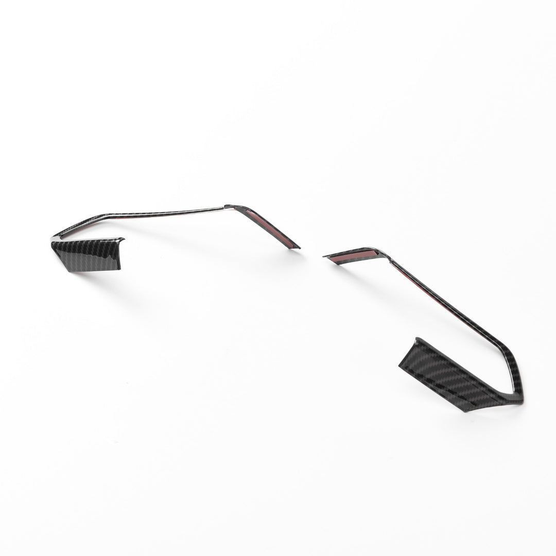 Corvette C8 Steering Wheel Side Trim - Hydro-Dipped Carbon Fiber