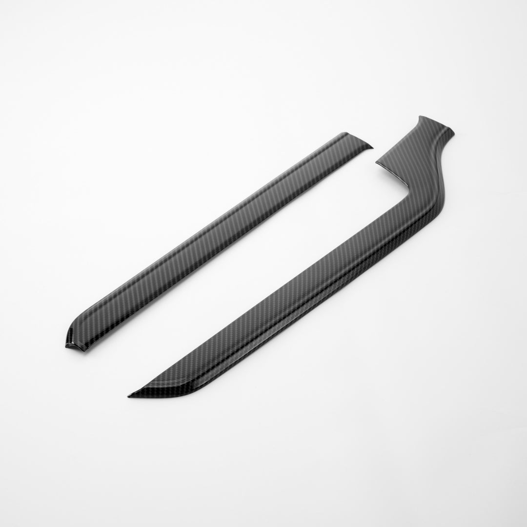 2022+ Chevrolet Silverado Center Dash Trim Strips - Hydro-Dipped Carbon Fiber