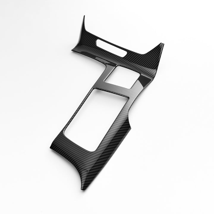 Corvette C7 Center Console Gear Shift Panel Trim - Hydro Dipped Carbon Fiber