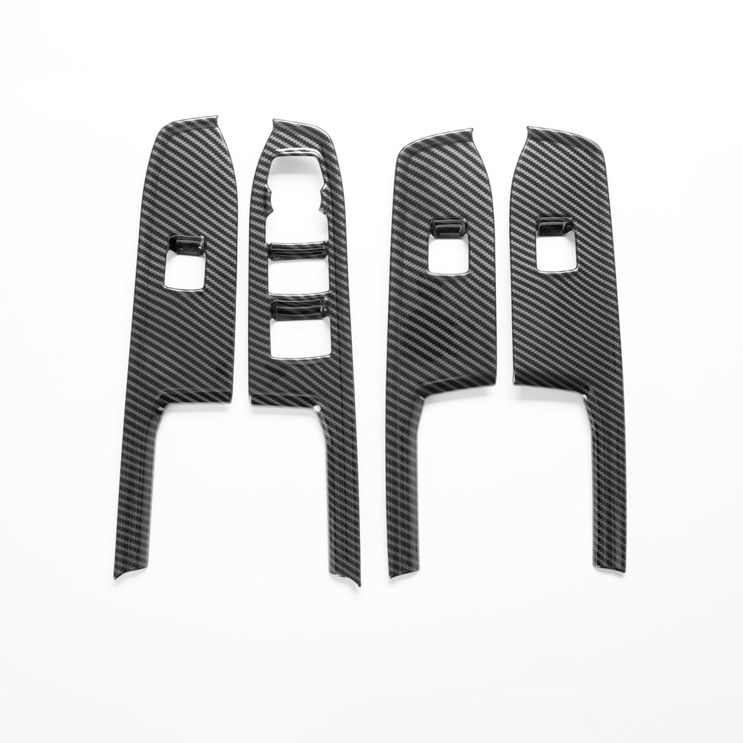 2022+ Chevrolet Silverado Window Switch Trim - Hydro-Dipped Carbon Fiber