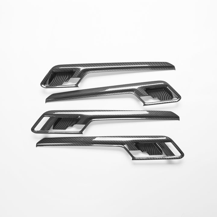 2022+ Chevrolet Silverado Interior Door Handle Trim - Hydro-Dipped Carbon Fiber