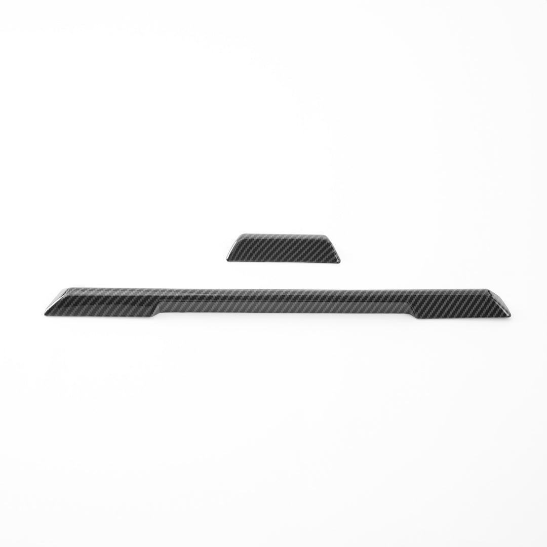 2022+ Chevrolet Silverado Under-Screen Dash Trim Strips - Hydro-Dipped Carbon Fiber