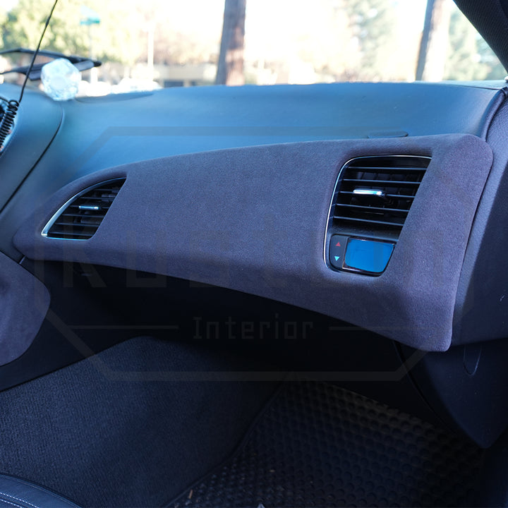 Corvette C7 Suede Leather Passenger Dashboard Air Vent Panel Trim