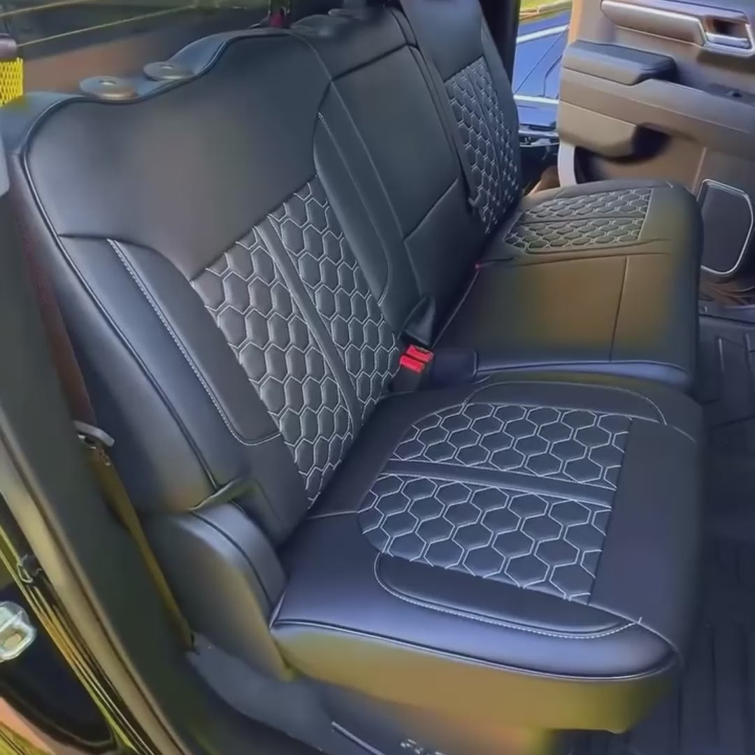 2019+ Chevrolet Silverado Premium Custom Leather Seat Covers