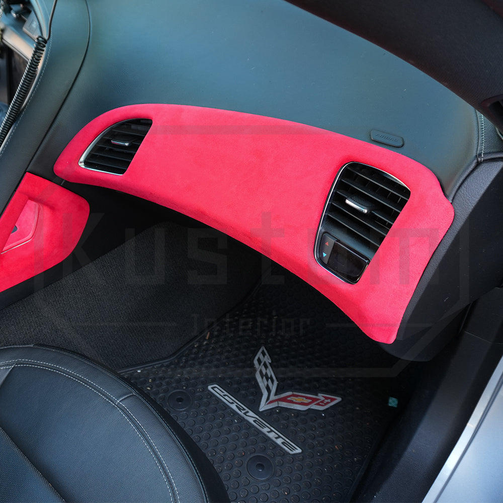 Corvette C7 Suede Leather Passenger Dashboard Air Vent Panel Trim