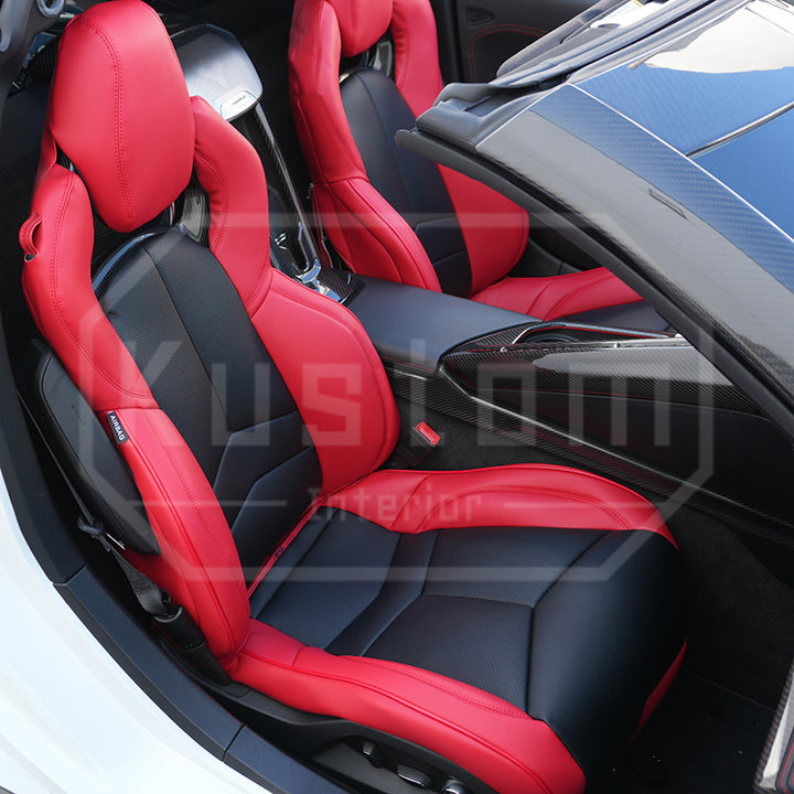 Corvette C8 Custom Leather GT2 Seat Cover (Custom Order)