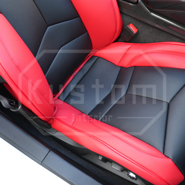 Corvette C8 Custom Leather GT2 Seat Cover (Custom Order)