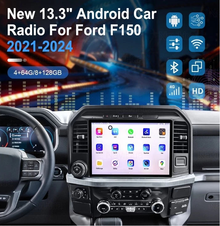2021+ Ford F-150 13.3" Custom CarPlay Infotainment System