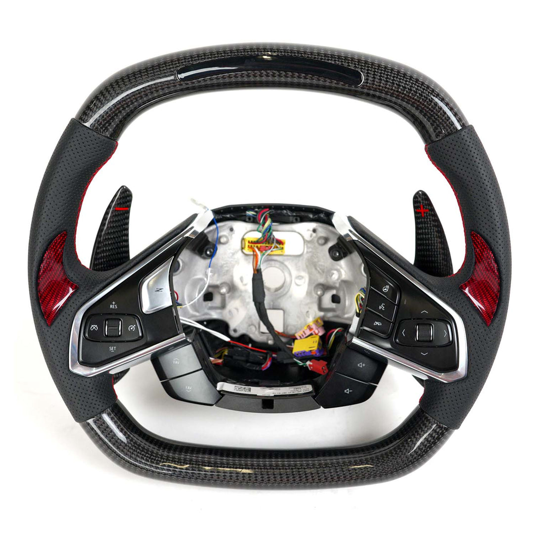 Corvette C8 Carbon Fiber Steering Wheel (Custom Order)