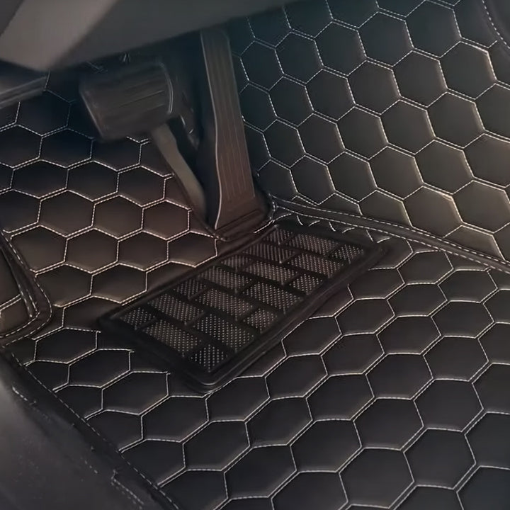 5th Gen Camaro Honeycomb Leather Floor Mat Liners