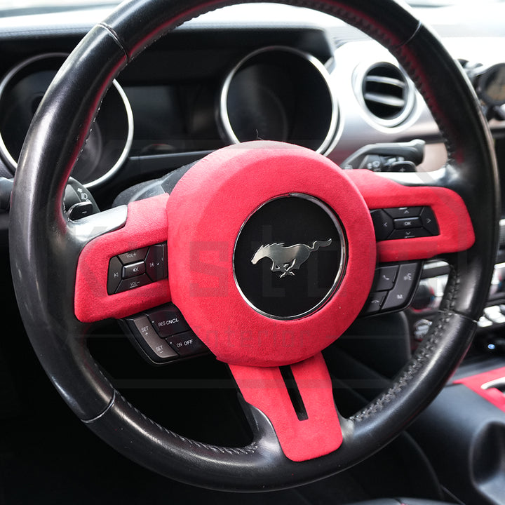 2015-23 Ford Mustang Alcantara Steering Wheel Airbag Cover