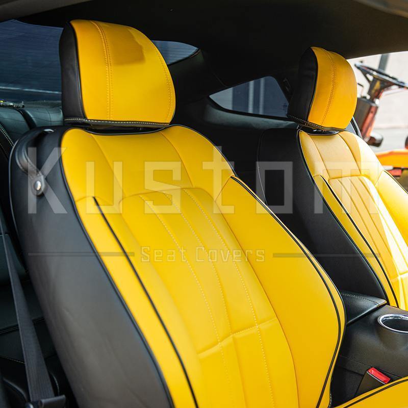 2015-Up Ford Mustang Two-tone Leather Seat Covers Upholstery