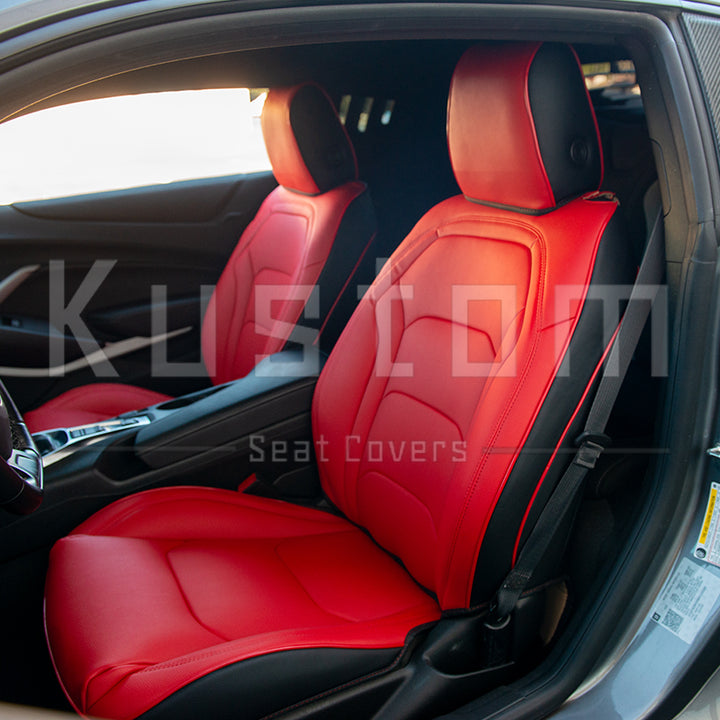 6th Gen Camaro Coupe Custom Leather Seat Covers