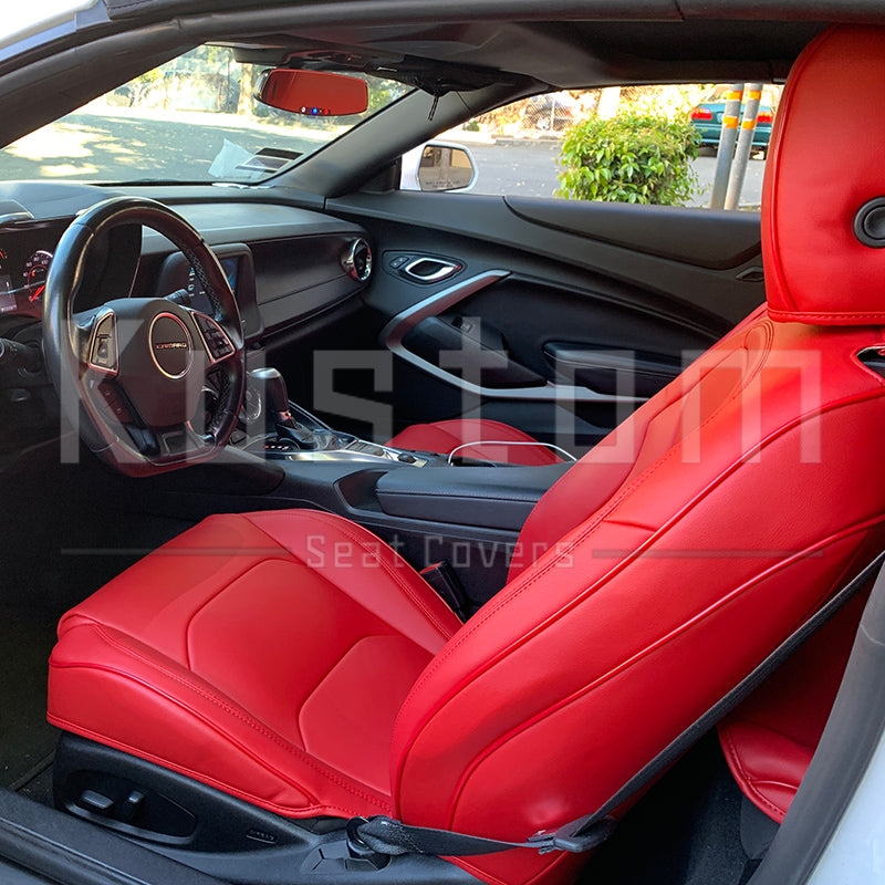 6th Gen Camaro Coupe Custom Leather Seat Covers