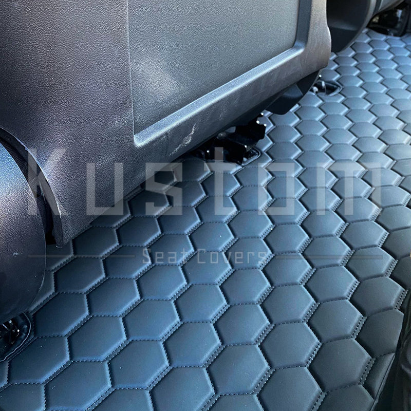 2019+ Tesla Model 3 Custom Honeycomb Leather Floor Mat Liners