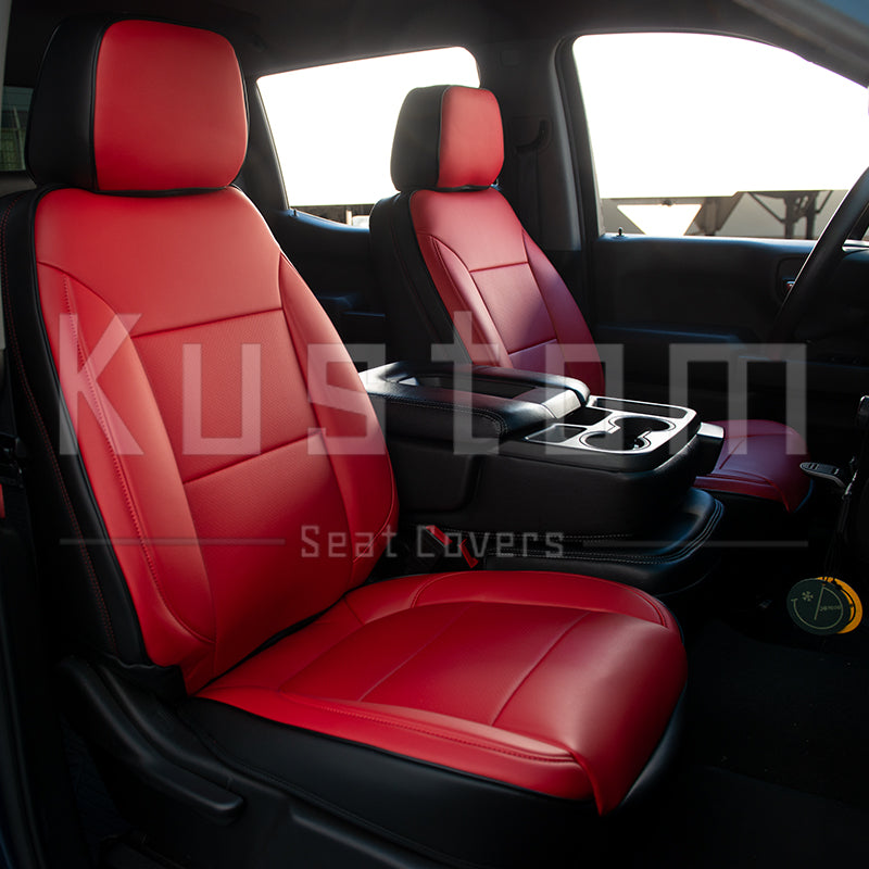 2019+ Chevrolet Silverado Premium Custom Leather Seat Covers