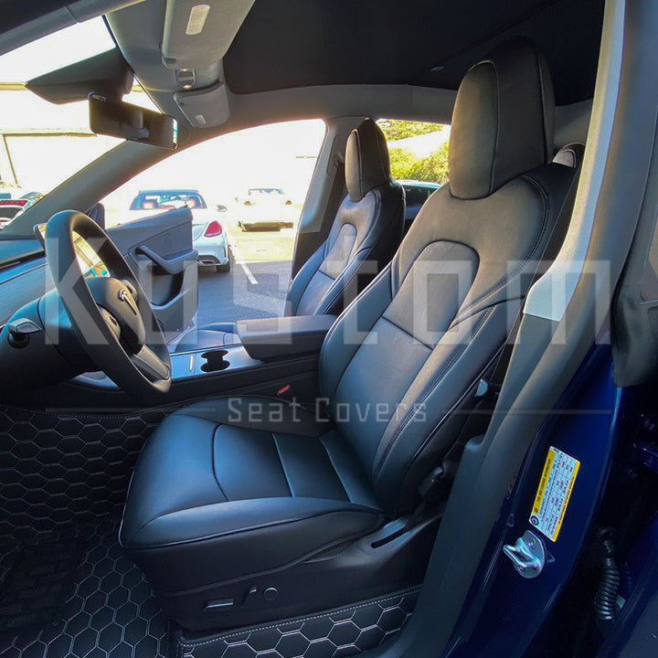 2019-23 Tesla Model Y Custom Premium Leather Seat Covers